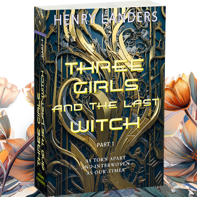 Book cover of Henry Landers' second novel Three Girls and the Last Witch Trial, Part 2
